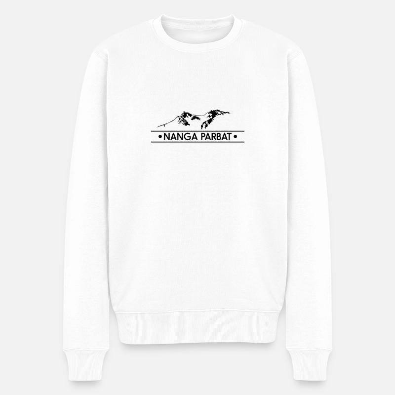 nanga parbat - Männer Premium Bio Pullover - Weiß