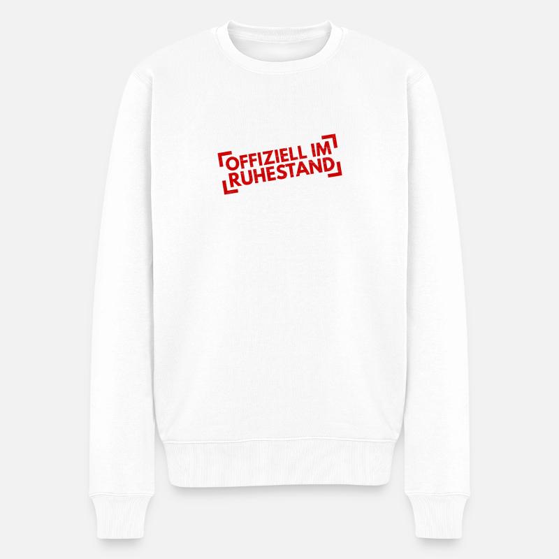 Offiziell im Ruhestand - Männer Premium Bio Pullover - Weiß