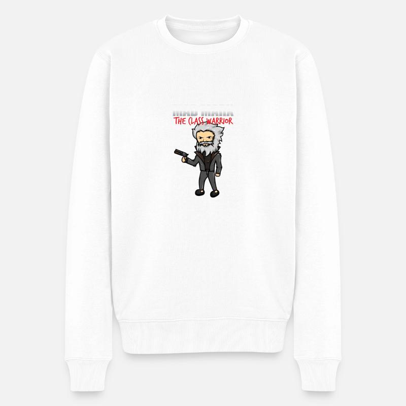 Karl Marx Philosoph Geschichte Geschenk - Männer Premium Bio Pullover - Weiß