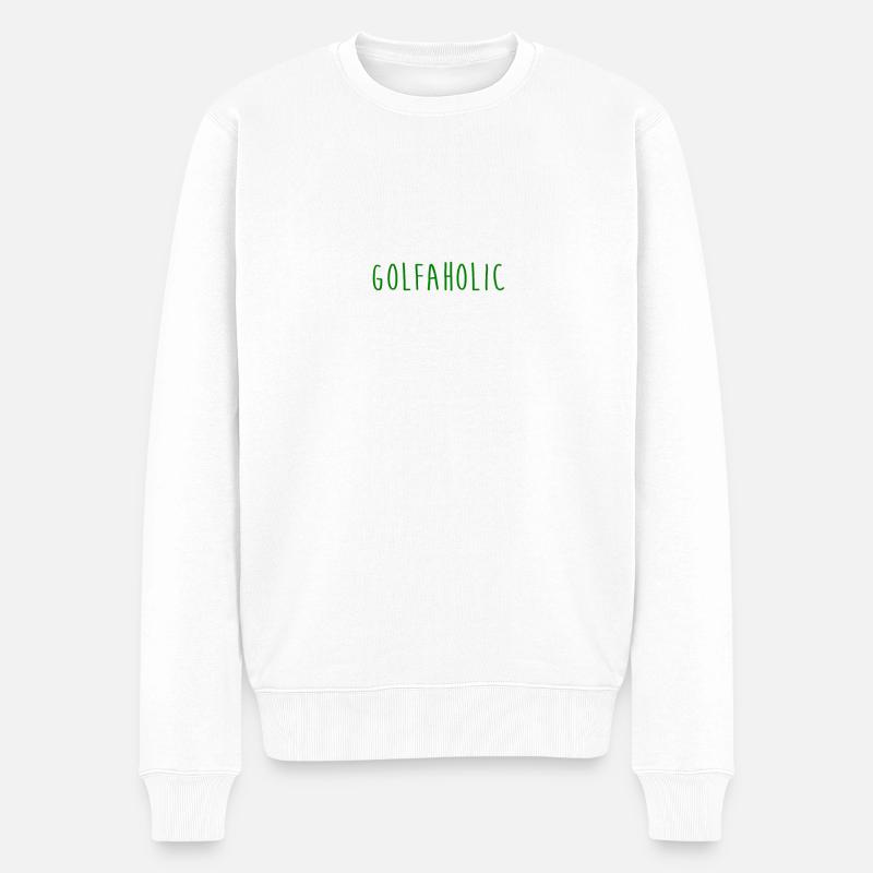 Golf Golfer Golfen witzig Geschenk - Männer Premium Bio Pullover - Weiß