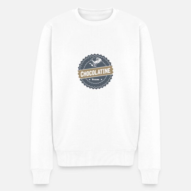 Chocolatine team 02 - Pull Premium bio Homme - blanc