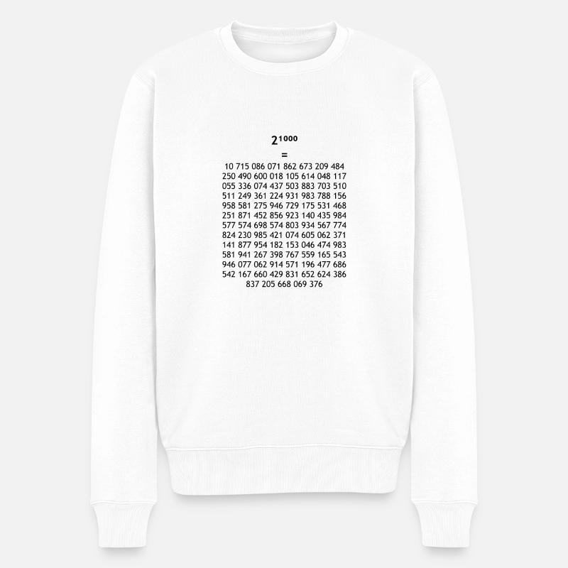 Maths - Pull Premium bio Homme - blanc