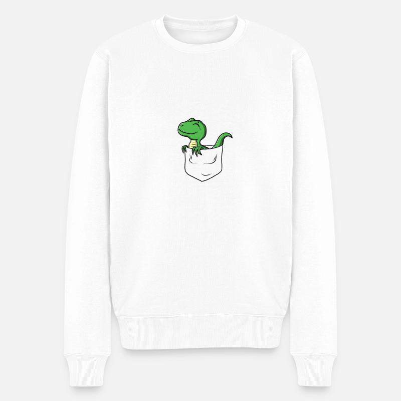 Mignon poche poitrine Dino - Pull Premium bio Homme - blanc