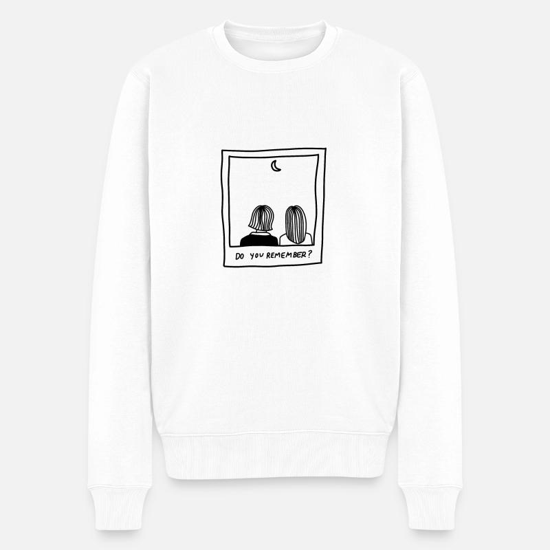 vous souvenez-vous - souvenirs - Pull Premium bio Homme - blanc