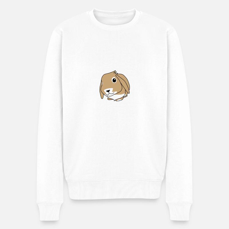 Lapin - Zwergwidder - Pull Premium bio Homme - blanc