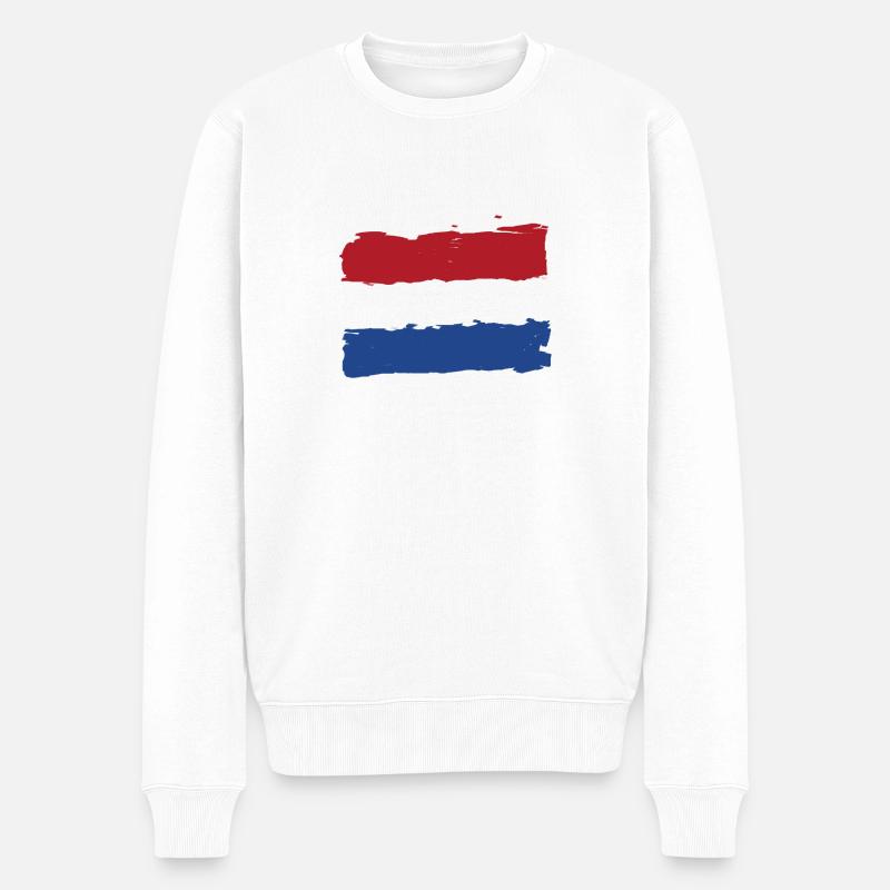 Nederland vlag - Pays-Bas flag - Pays-Bas - Pull Premium bio Homme - blanc
