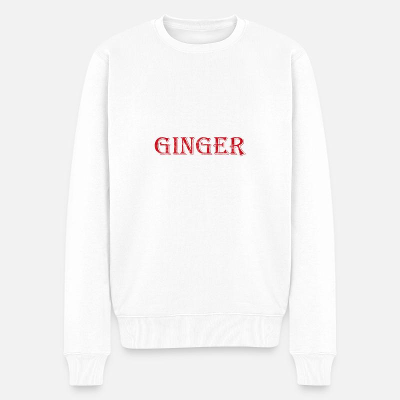 Ginger - Männer Premium Bio Pullover - Weiß