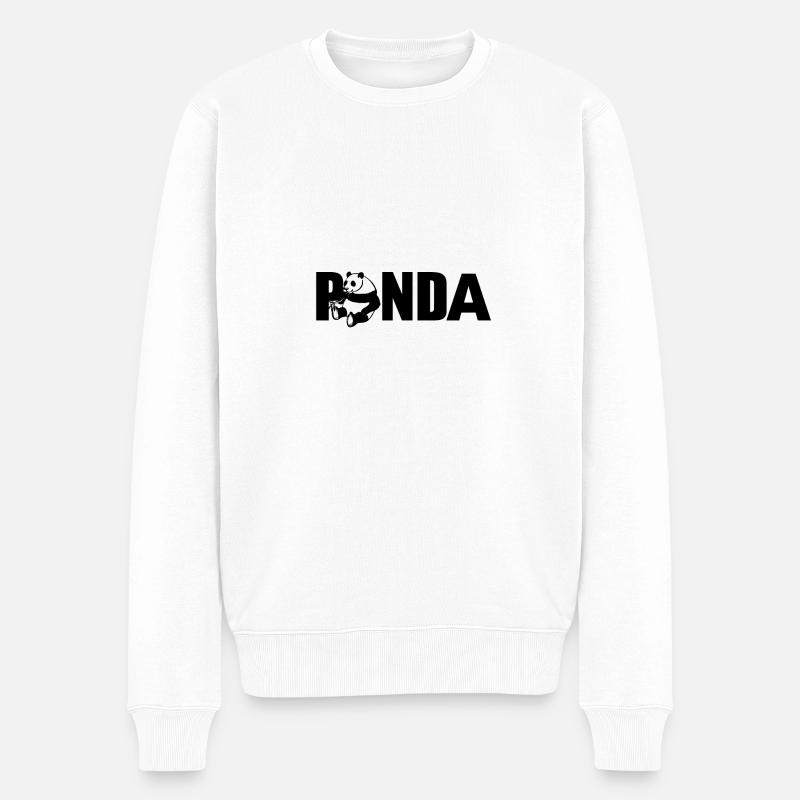 panda - Pull Premium bio Homme - blanc