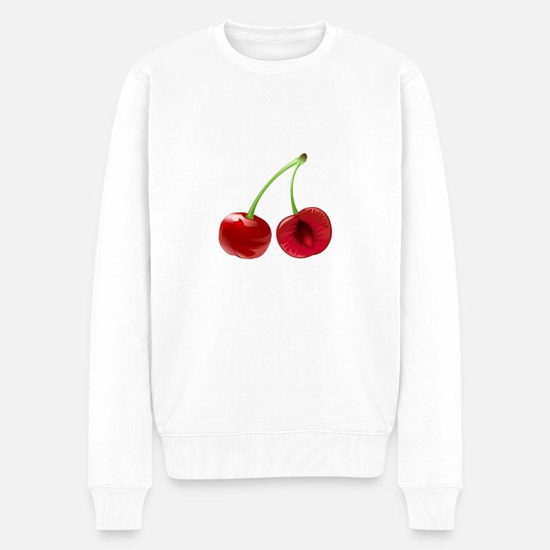 Fruit de la cerise Fruit de la cerise - Pull Premium bio Homme - blanc