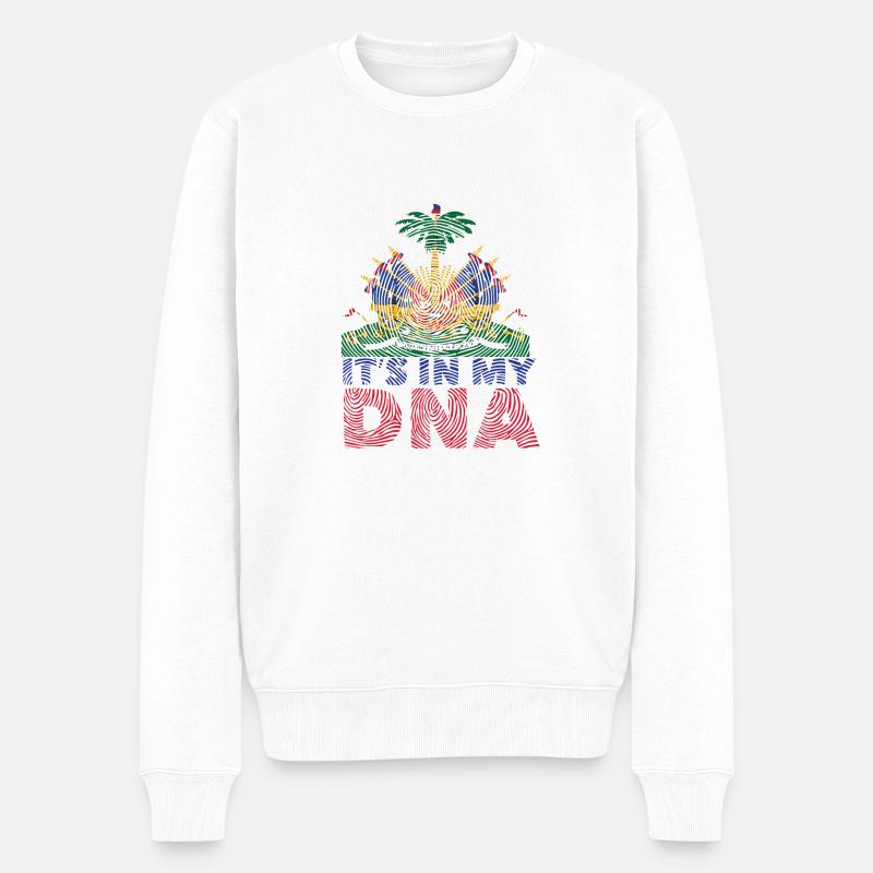 Haïti Fierté haïtienne ADN dans le sang I Gift - Pull Premium bio Homme - blanc