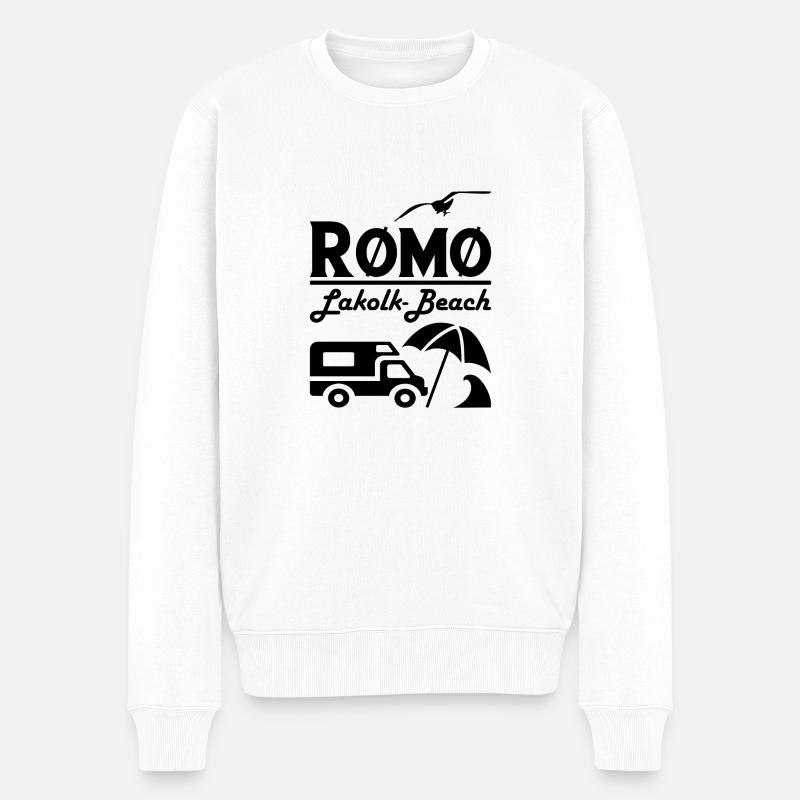Lakolk Beach - Männer Premium Bio Pullover - Weiß
