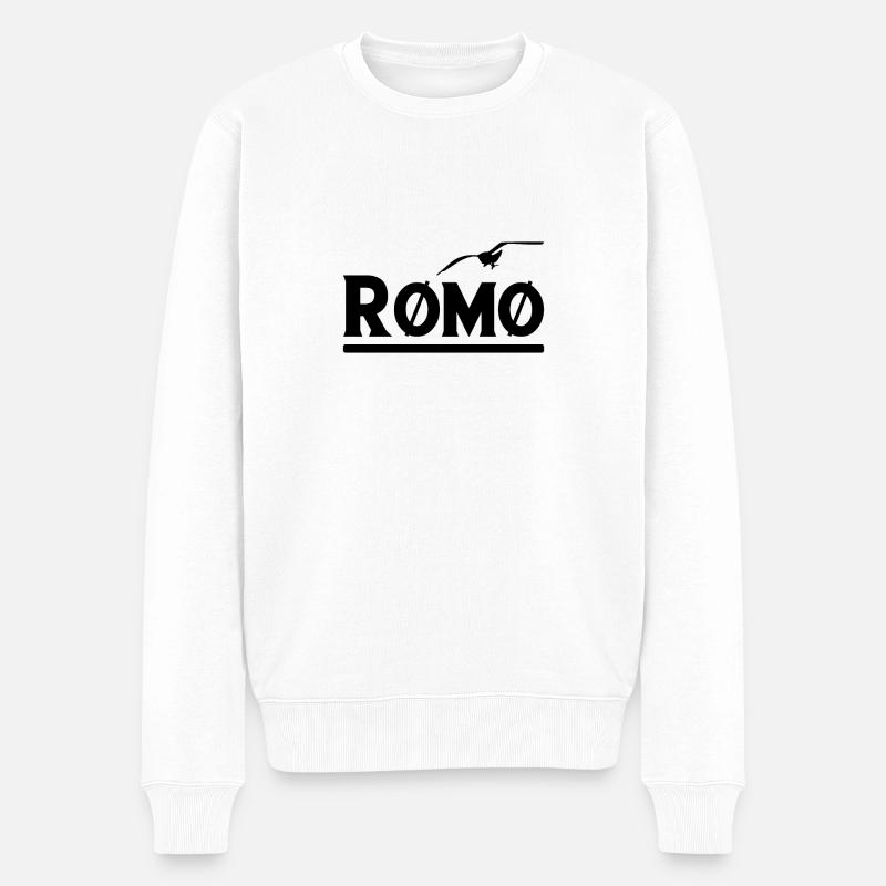 Röm Logo - Männer Premium Bio Pullover - Weiß
