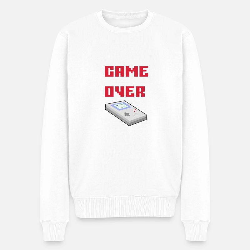 Game over - Pull Premium bio Homme - blanc