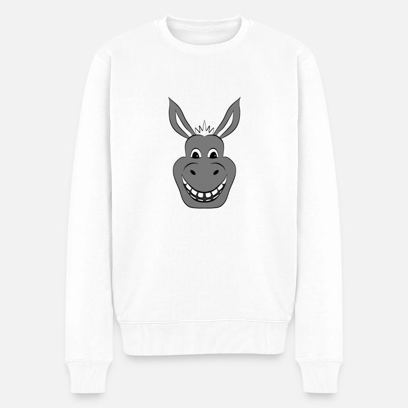 Âne âne - Pull Premium bio Homme - blanc