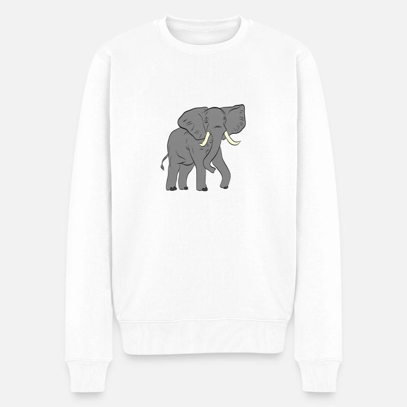 Elefant - Elefant - Ekologisk premiumtröja herr - vit