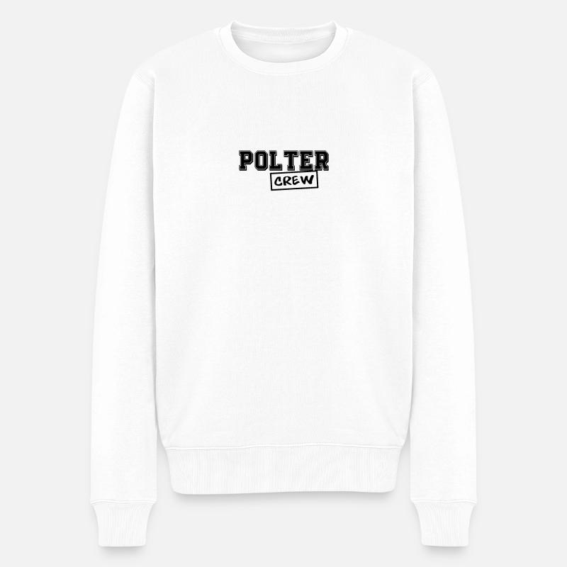 Polter Crew, anniversaire, cadeau, mariage - Pull Premium bio Homme - blanc