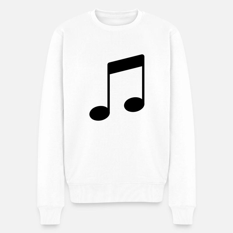 note_icon - Men's Premium Organic Jumper - white