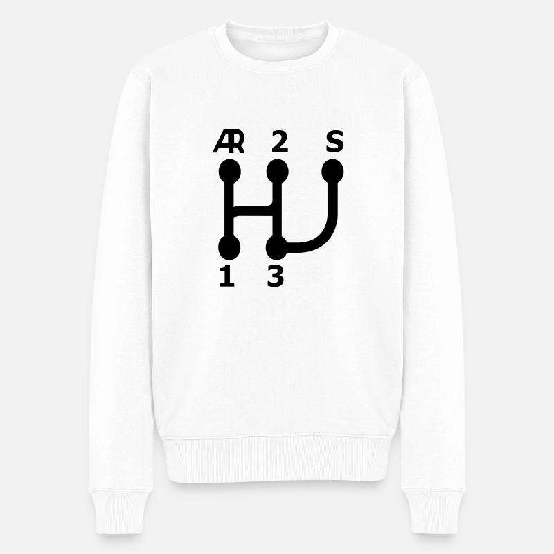 Gitter S - Männer Premium Bio Pullover - Weiß