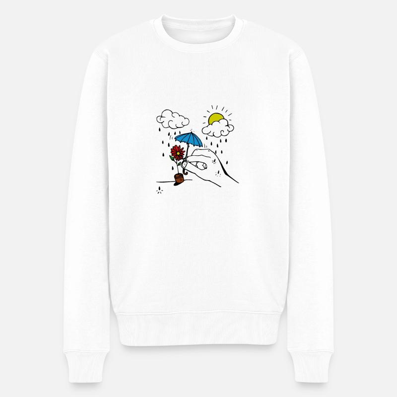 Pluie - Pull Premium bio Homme - blanc