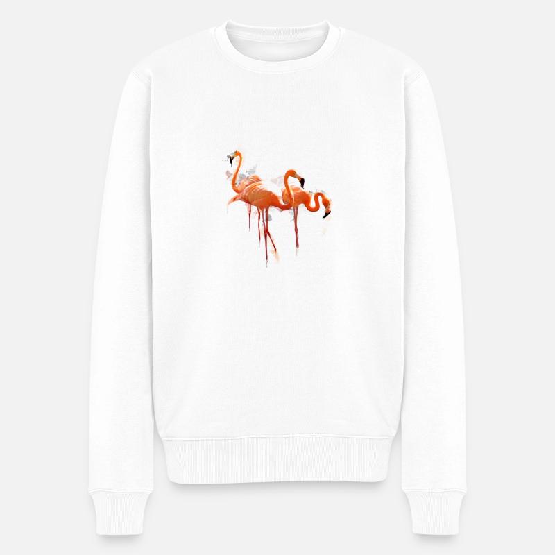 flamingo1 - Pull Premium bio Homme - blanc