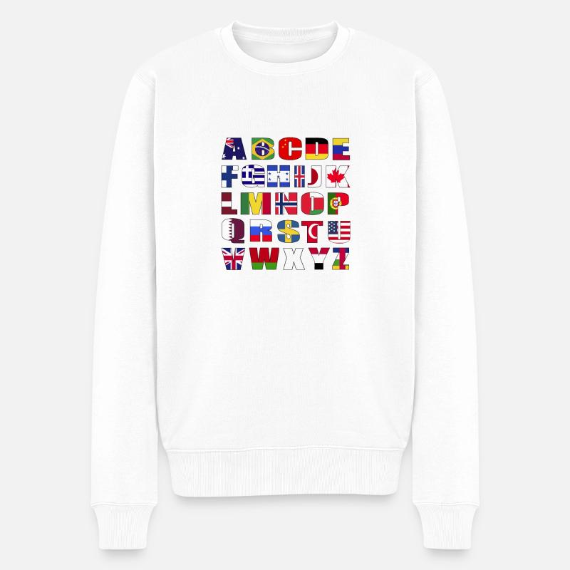 Flag - Økologisk premium-sweatshirt til mænd - hvid