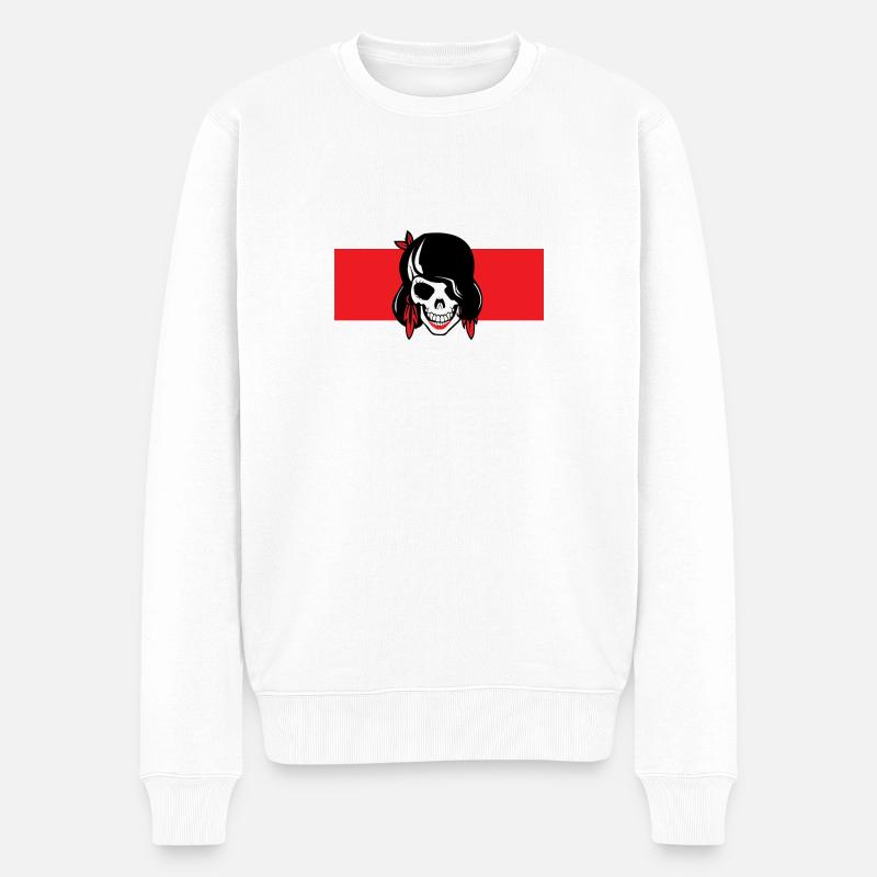 Rockabilly Rock - Männer Premium Bio Pullover - Weiß