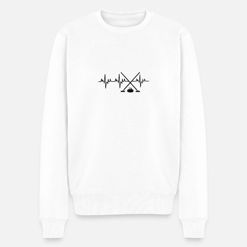 Curling - Männer Premium Bio Pullover - Weiß