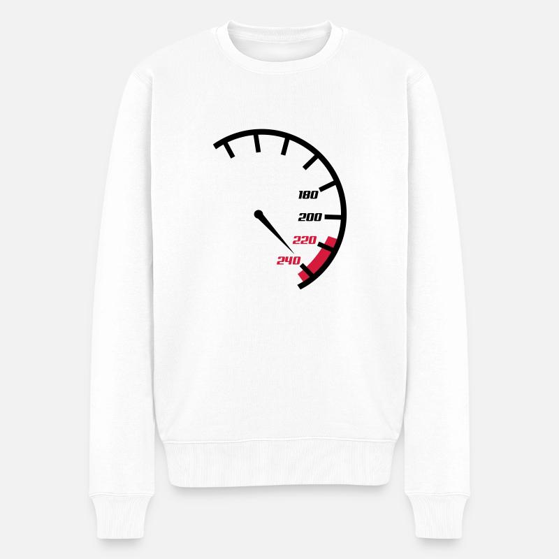 tacho - Männer Premium Bio Pullover - Weiß