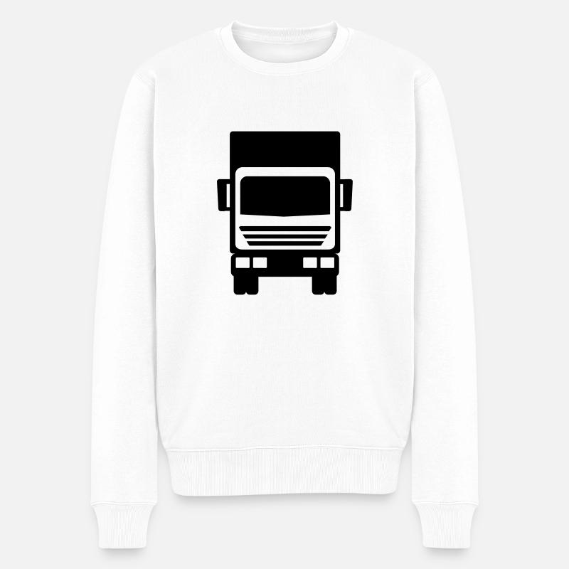 LKW - Männer Premium Bio Pullover - Weiß