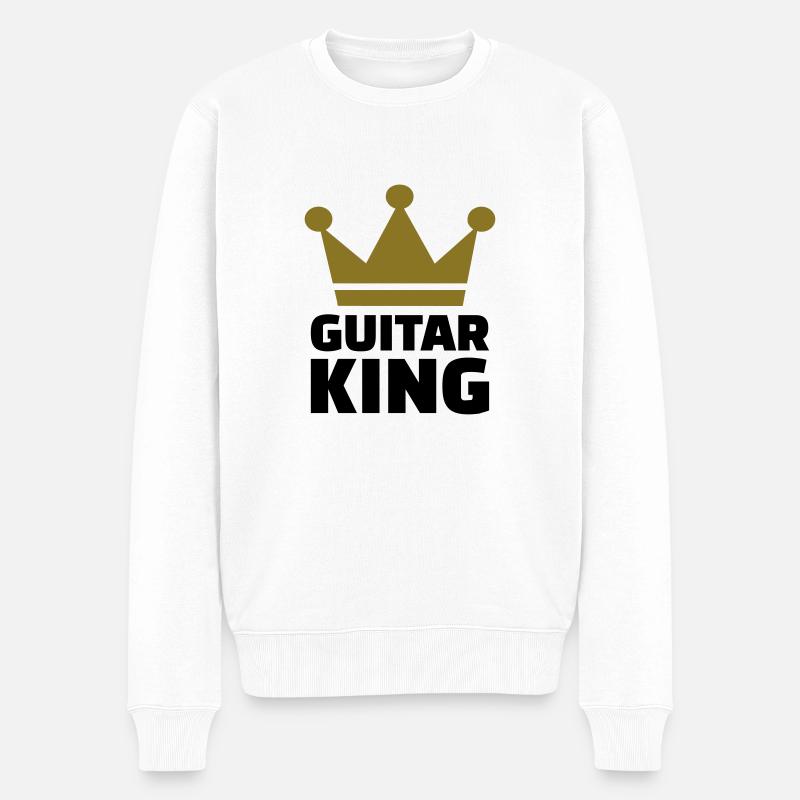 Guitar King - Pull Premium bio Homme - blanc