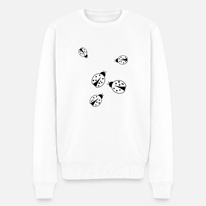 Marienkäfer_ce2 - Männer Premium Bio Pullover - Weiß