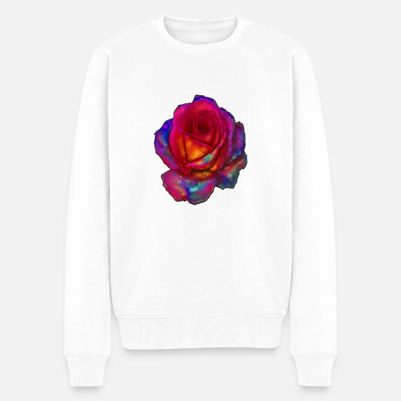rose - Pull Premium bio Homme - blanc