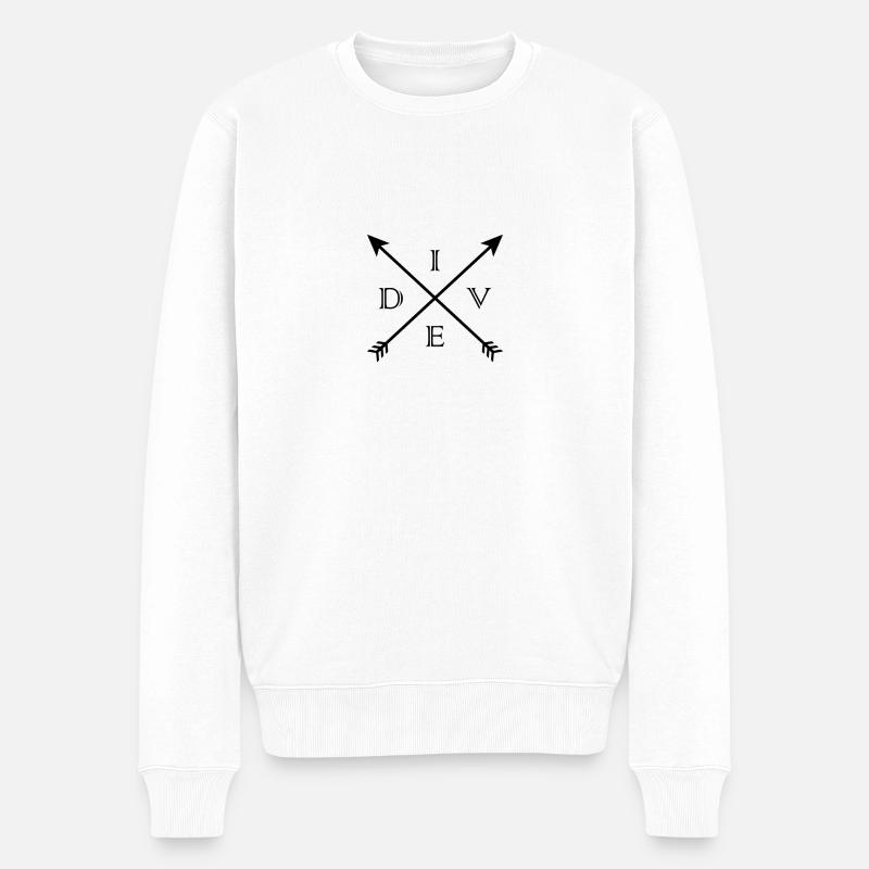 Dive - Männer Premium Bio Pullover - Weiß