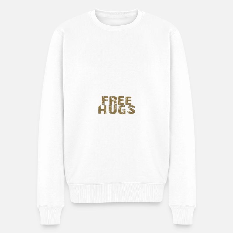 Jiu-jitsu brésilien Câlins gratuits Lu - Pull Premium bio Homme - blanc