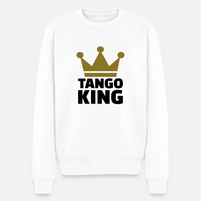Tango - Männer Premium Bio Pullover - Weiß