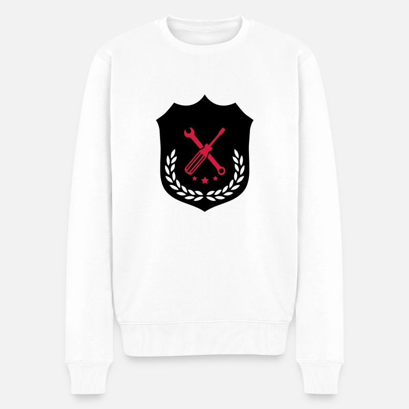 handwerker_wappen_02 - Pull Premium bio Homme - blanc