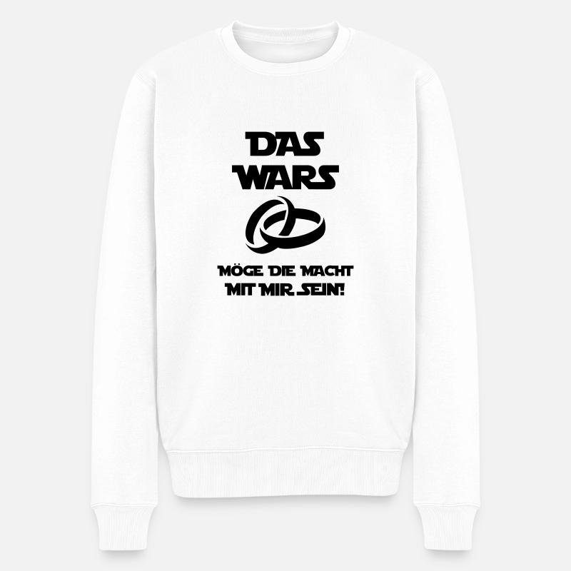 das_wars_moege_die_macht_01 - Männer Premium Bio Pullover - Weiß