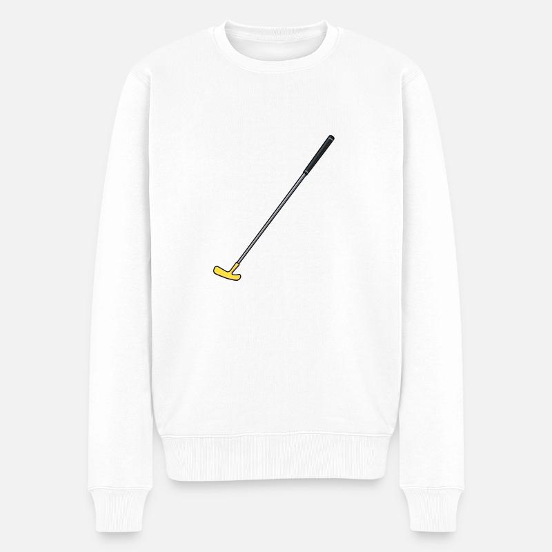 Golf Golfschläger Golfsport - Männer Premium Bio Pullover - Weiß
