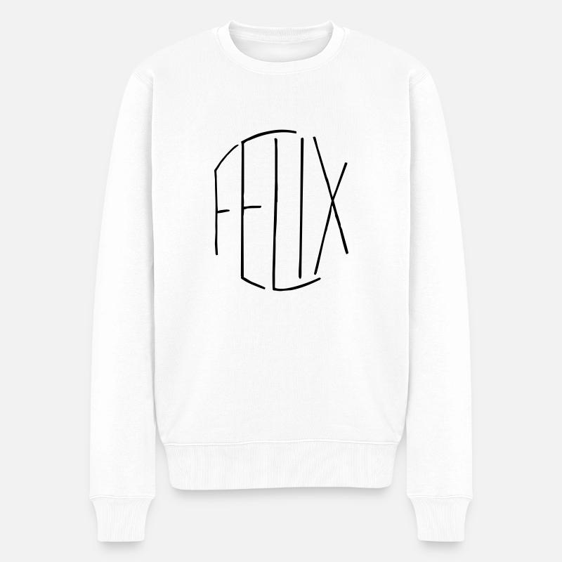 Felix Geschenk - Männer Premium Bio Pullover - Weiß