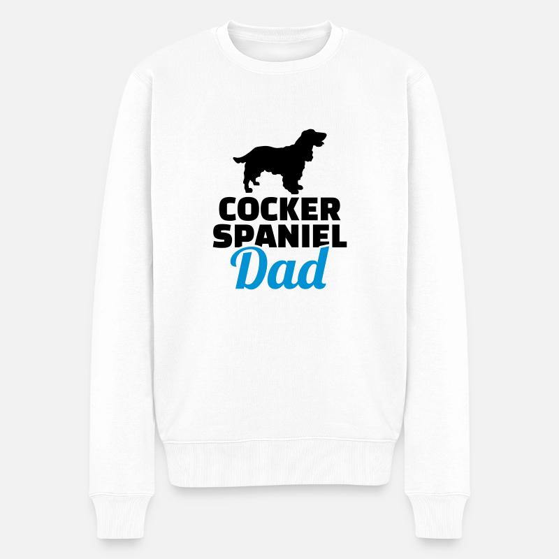Cocker Spaniel - Pull Premium bio Homme - blanc