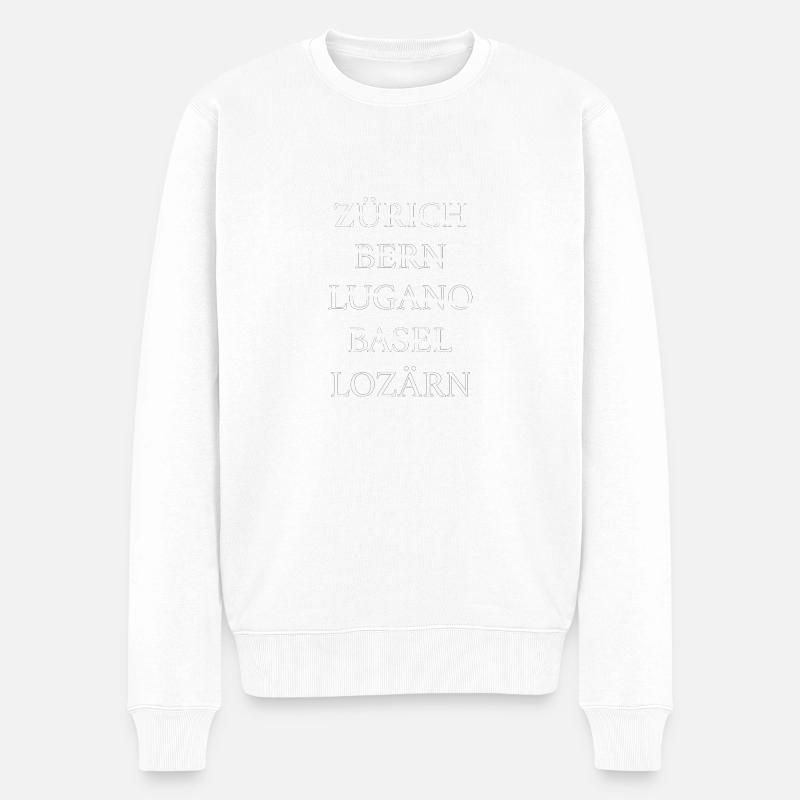 Lustiges Luzern T Shirt und Geschenk mit Spruch - Männer Premium Bio Pullover - Weiß