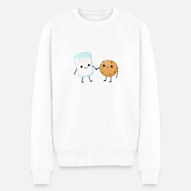 Biscuit et lait - Pull Premium bio Homme - blanc