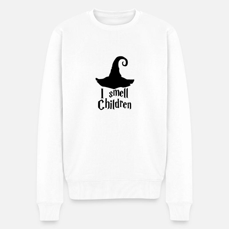 i smell children - Männer Premium Bio Pullover - Weiß