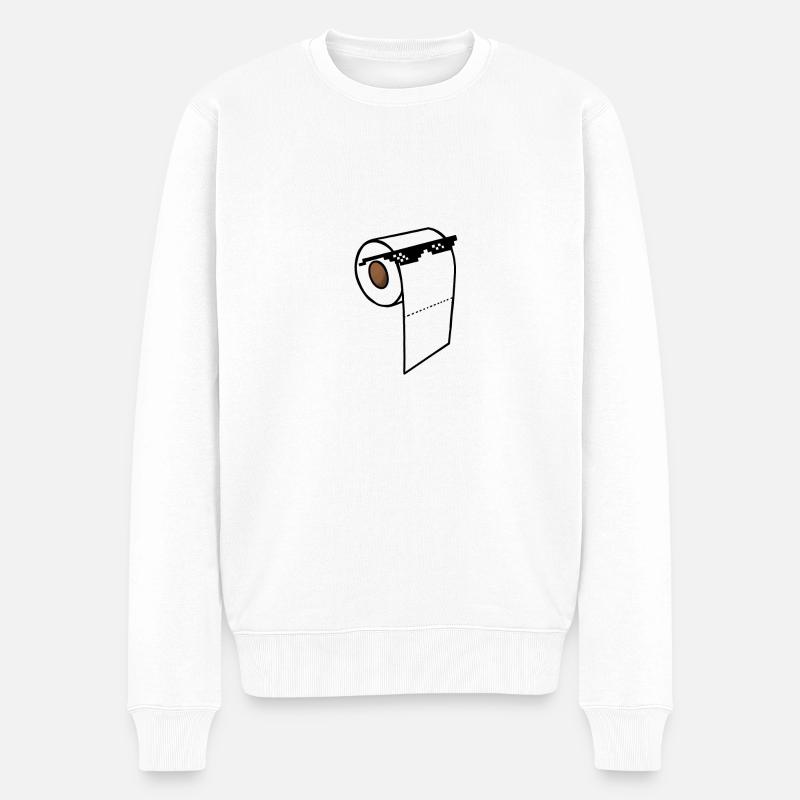 Show-off de papier toilette - Pull Premium bio Homme - blanc