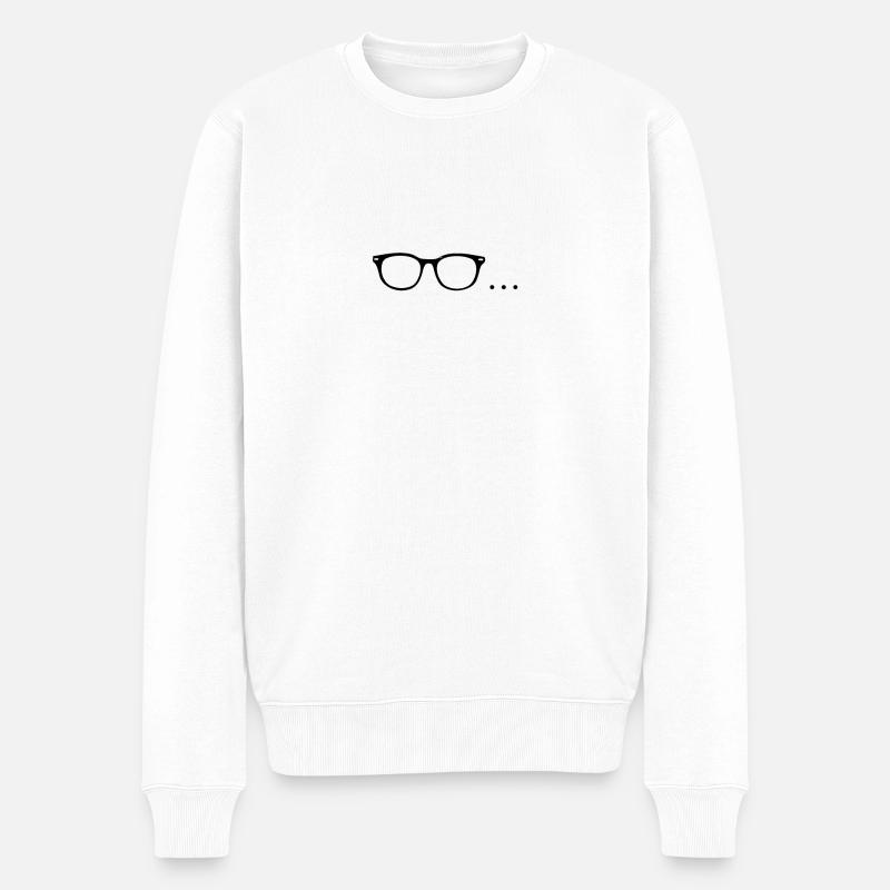 Des lunettes... - Pull Premium bio Homme - blanc
