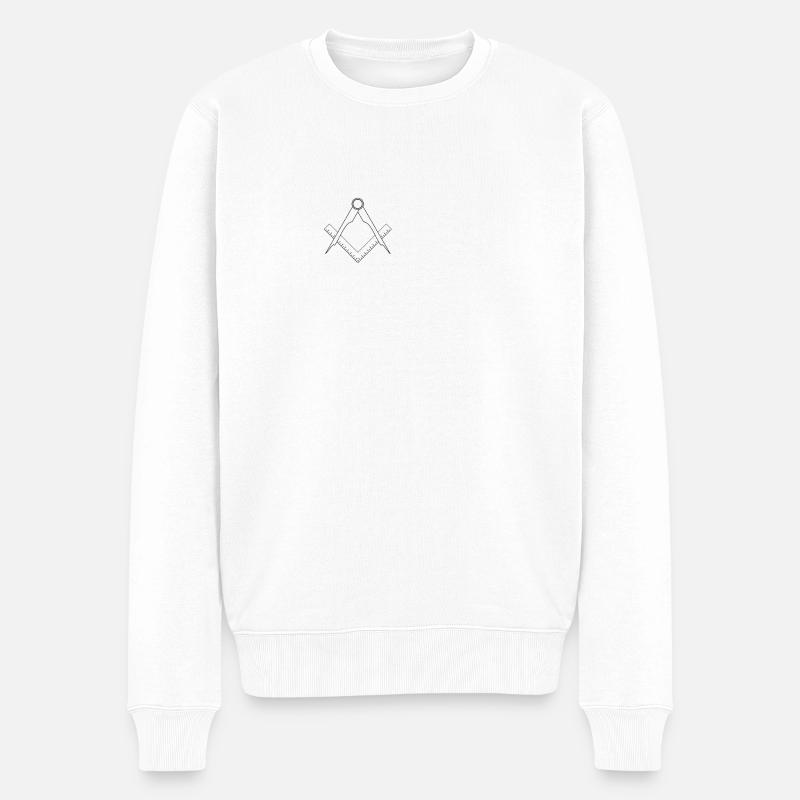 Freimaurer Sozialist - Männer Premium Bio Pullover - Weiß