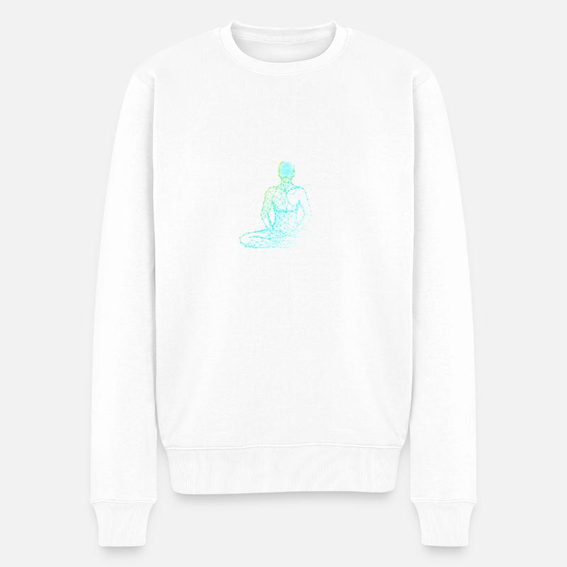 Géométrie de l'esprit - Pull Premium bio Homme - blanc