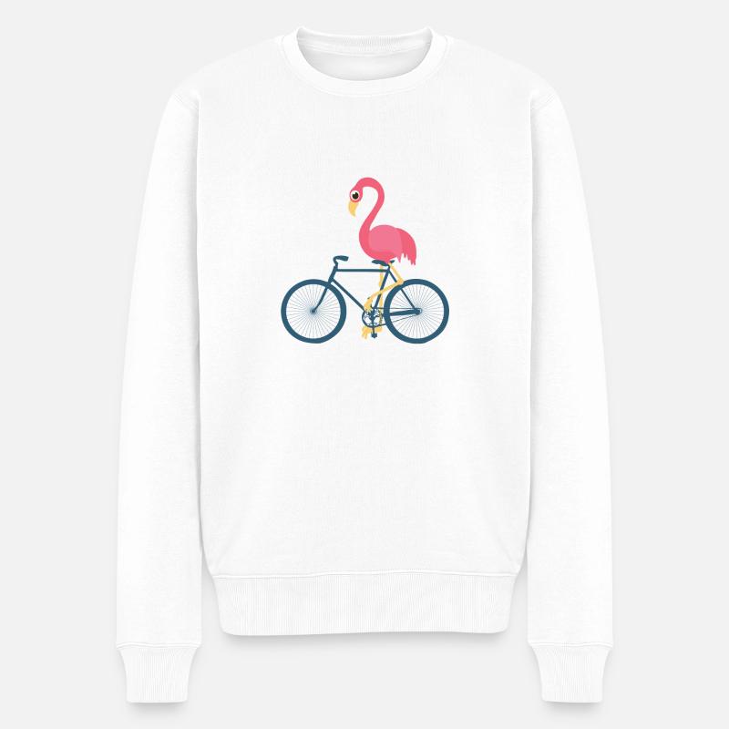 VÉLO FLAMANT - Pull Premium bio Homme - blanc