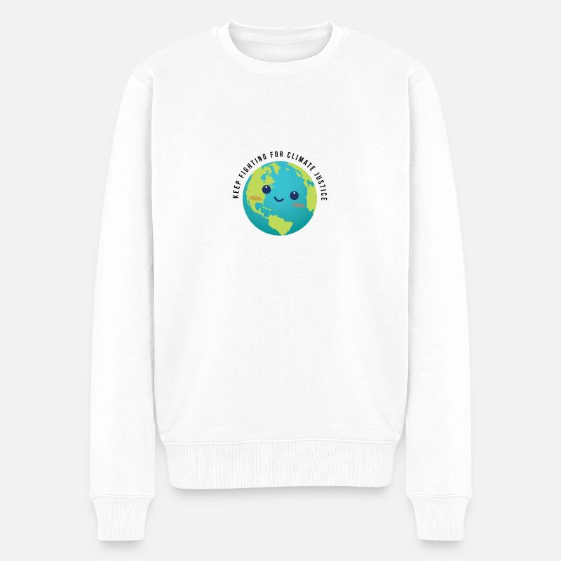 Keep Fighting For Climate Justice - Männer Premium Bio Pullover - Weiß