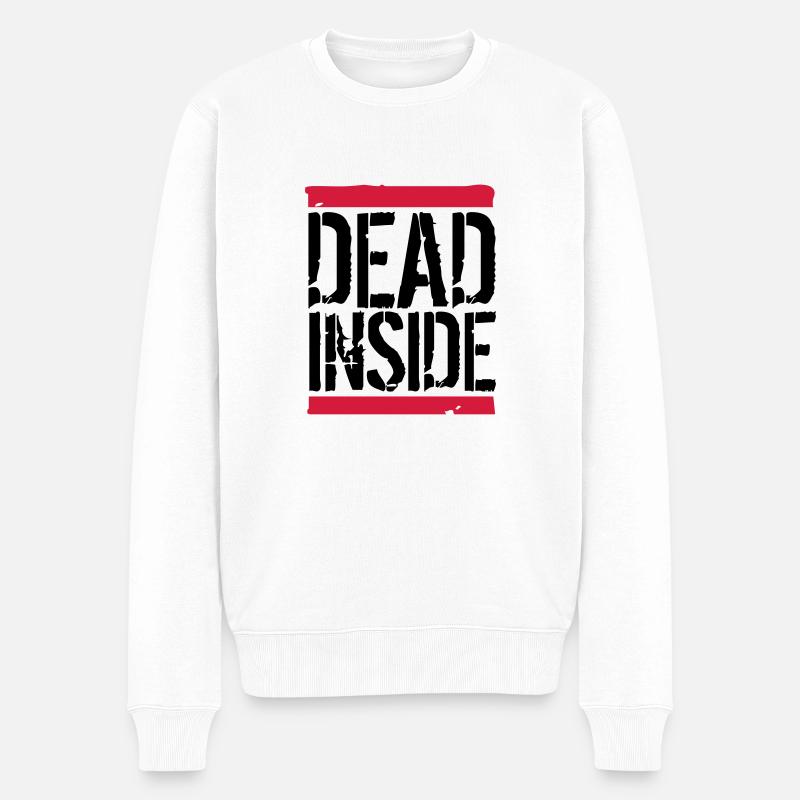 Logo mort en interne - Pull Premium bio Homme - blanc